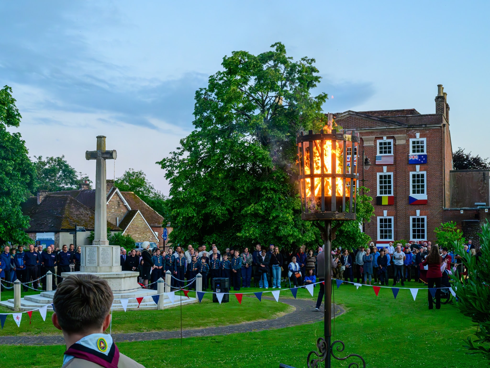 greyfriars rear view with cedar tree