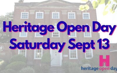 Heritage Open Day – Saturday 13 September